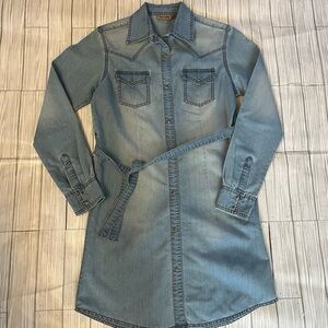 Wrangler Western Pearl Snap Denim Dress
